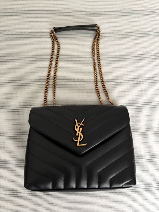 Saint Laurent Handbags - Saint Laurent Black Quilted Leather Shoulder Bag with Gold Chain